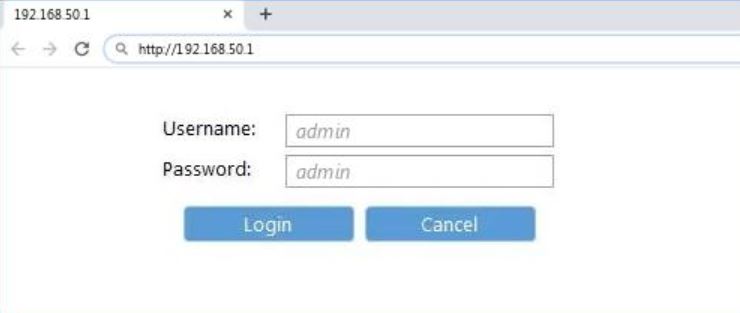 192.168.50.1 Default Router Login Admin Username and Password